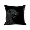 Leopard Pillow - black / black foil / 18 x 18