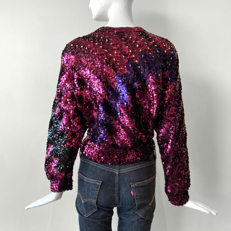 80s Lillie Rubin Sequin Sweater Ige Design