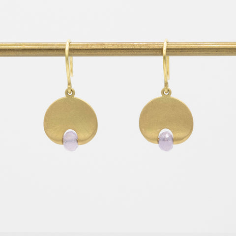 Lily Pad Earrings | Chalcedony
