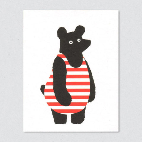 Lisa Jones | Bathing Bear Greeting Card