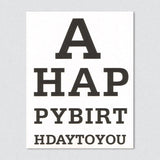 Lisa Jones | Eye Test Birthday Greeting Card