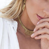 Flat Woven Choker Necklace | Gold