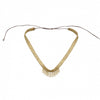 Flat Woven Choker Necklace | Gold