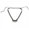 Flat Woven Choker Necklace | Black Ruthenium