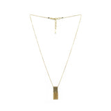 Woven Tab Fringe Necklace