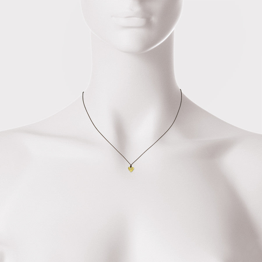 18kt Rough Disc Necklace