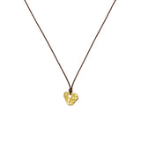 18kt Rough Disc Necklace