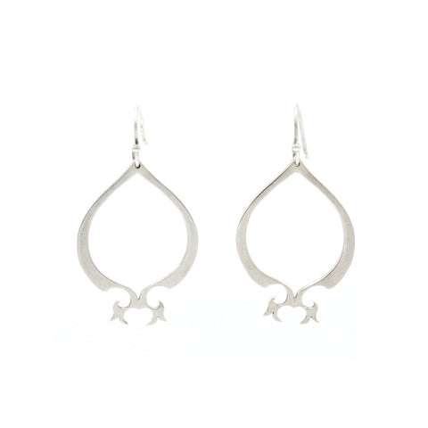 Marion Cage Sterling "O" Drop Earrings