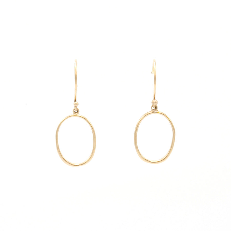 Marion Cage 14kt Gold "O" Drop Earrings