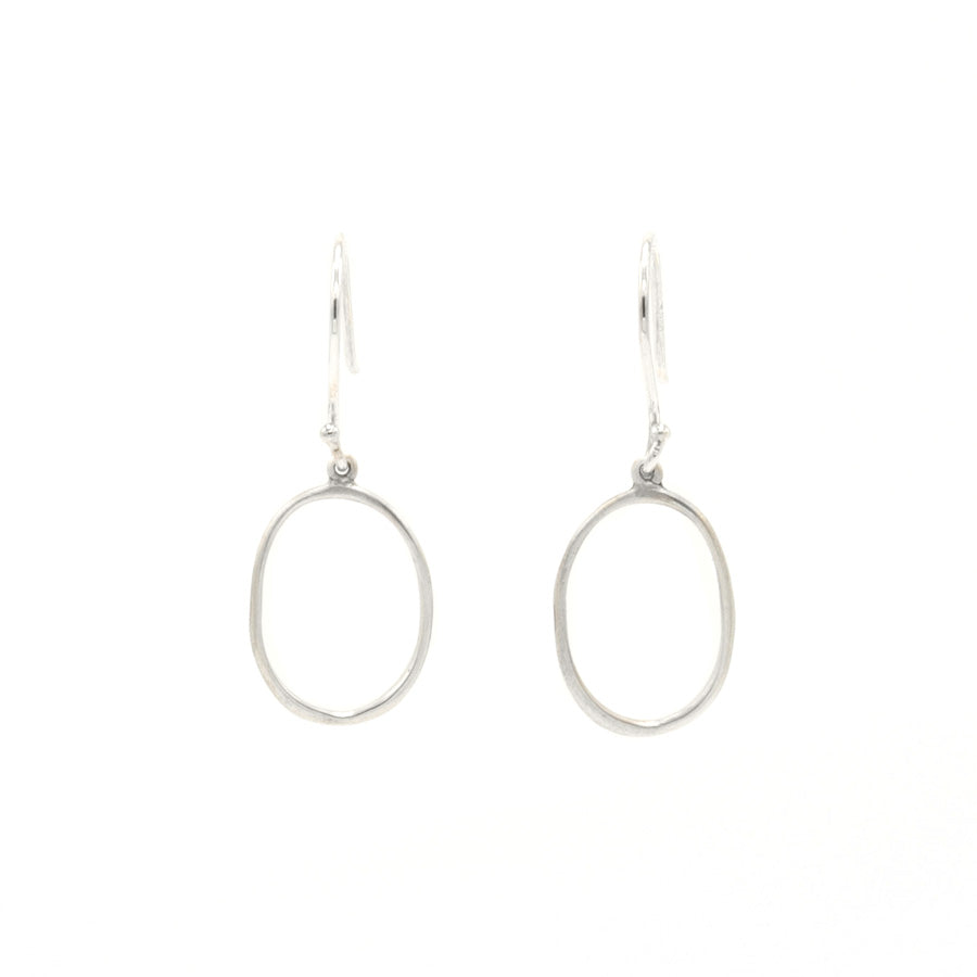 Marion Cage Sterling "O" Drop Earrings