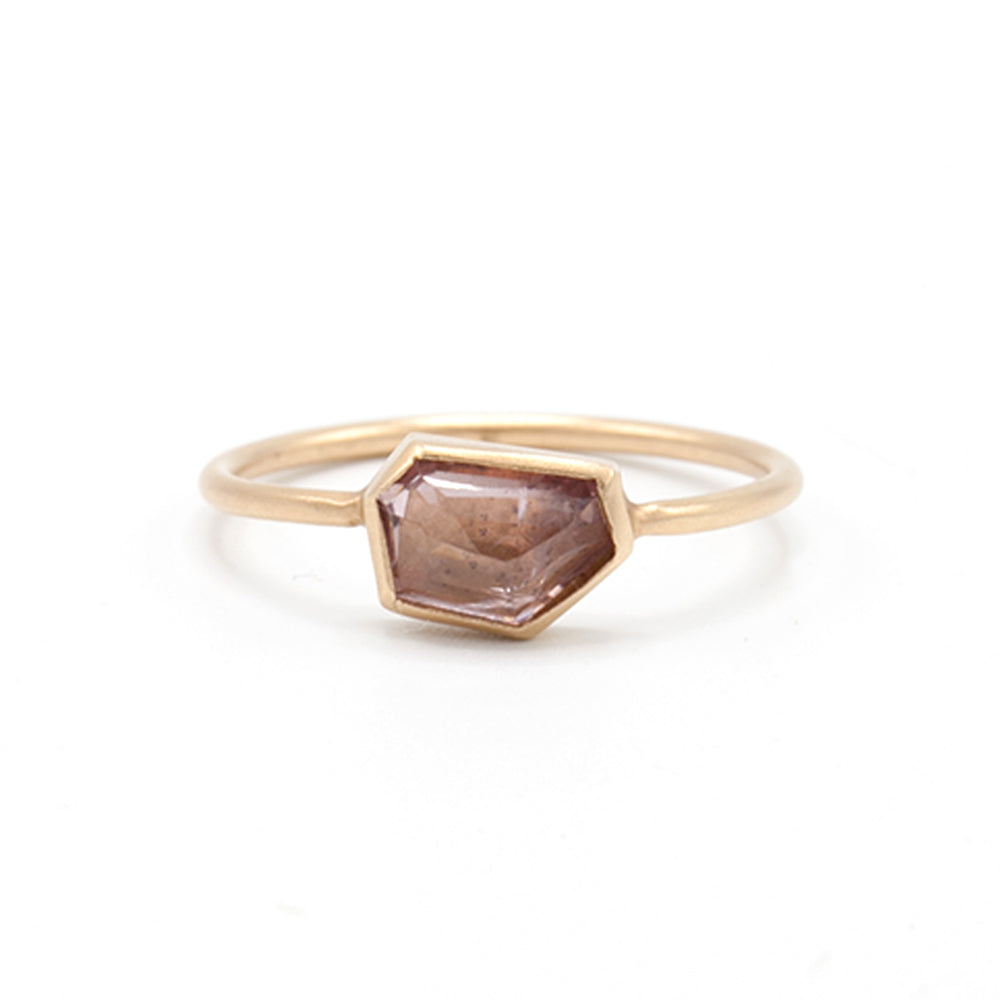 Marion Cage | Geo Spinel Rose Gold Stacking Ring | One of a kind