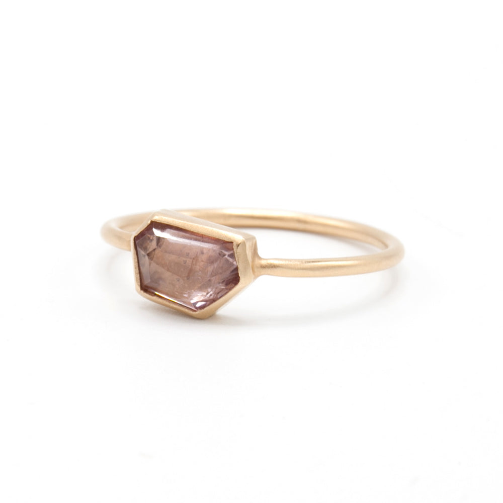 Marion Cage | Geo Spinel Rose Gold Stacking Ring | One of a kind