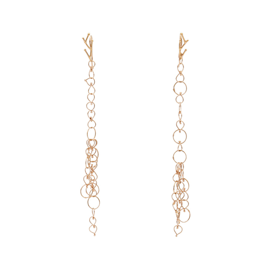 Melissa McClure Hoop Chain Shoulder Duster Earrings