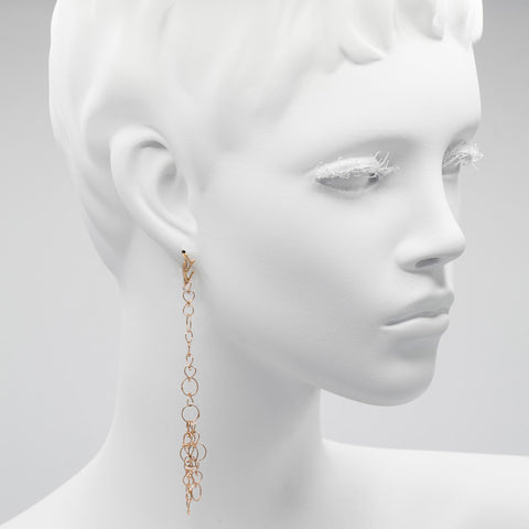 Two in One Diamond & Chain Drop Earrings