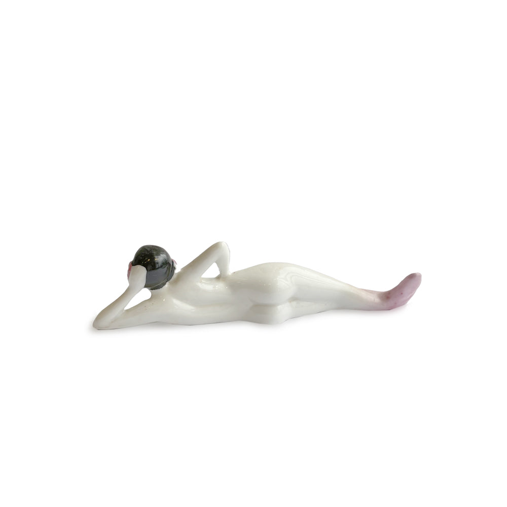 60s Porcelain Mermaid Figurine