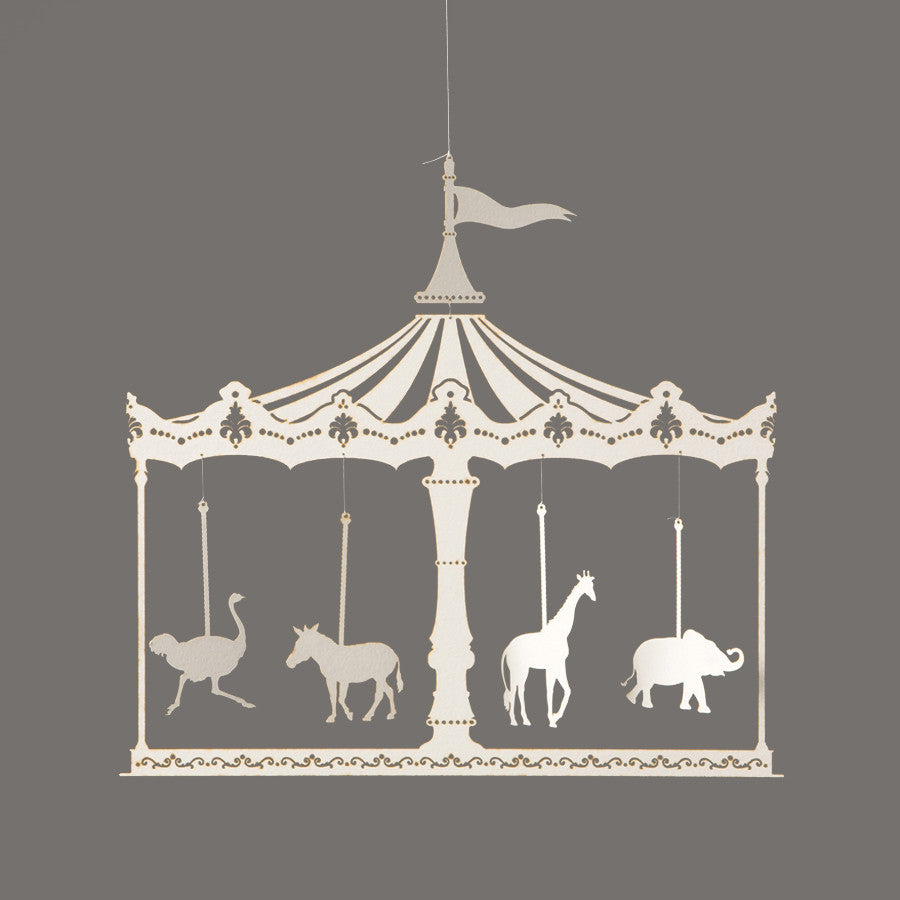 Merry Go Round Mobile - ivory paper