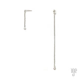 Two in One Diamond & Chain Drop Earrings