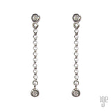 Two in One Diamond & Chain Drop Earrings