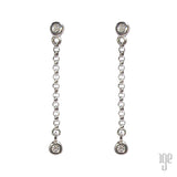 Two in One Diamond & Chain Drop Earrings