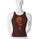 Flocked Mum Tank Top - 1 (SM) / brown / orange - 2 (MD) / brown / orange - 3 (LG) / brown / orange