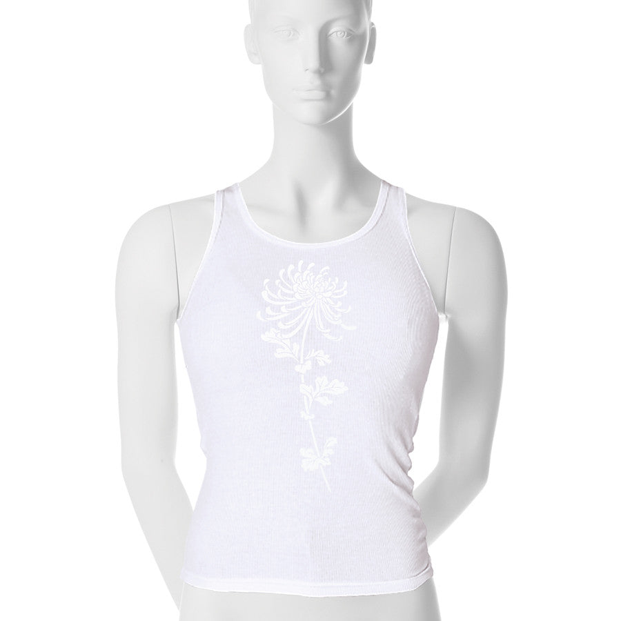 Flocked Mum Tank Top - 1 (SM) / white / white - 2 (MD) / white / white - 3 (LG) / white / white