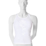 Flocked Mum Tank Top - 1 (SM) / white / white - 2 (MD) / white / white - 3 (LG) / white / white