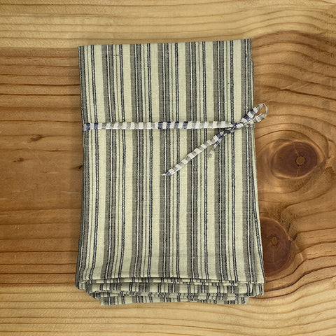 Ige Cloth Napkins | Taupe Pinstripe