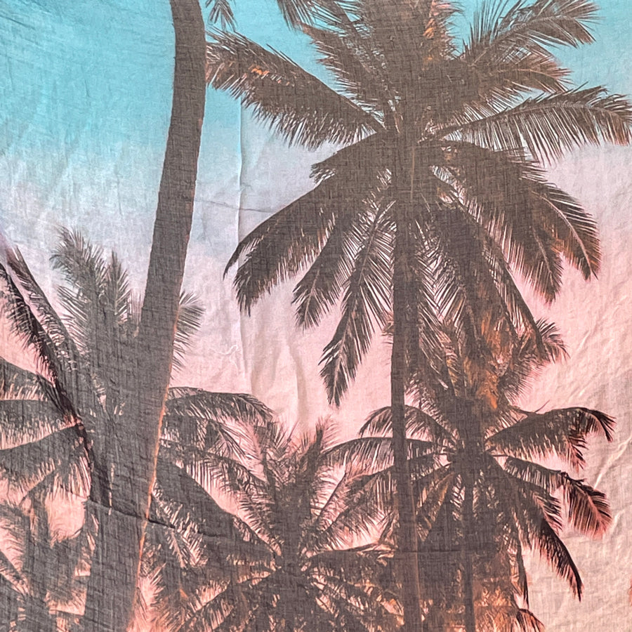 Picturesque Printed Scarf | Palm Trees | Italy