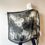 Picturesque Printed Scarf | White Roses | Italy