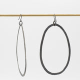 Two Tone Extra Large Abstract Hoop Earrings