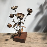 Vintage Petite Copper Posie Flower Sculpture