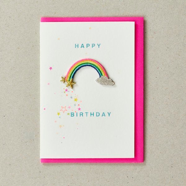Happy Birthday Rainbow 'Patch' Card