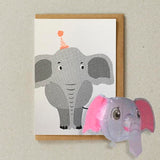 Japanese Paper Balloon Greeting Card | Elephant