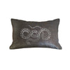 Snake Pillow - linen black / gunmetal foil