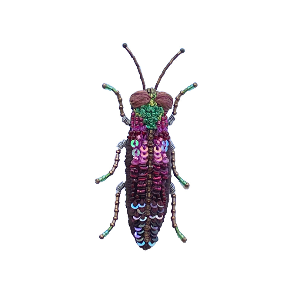 Pink Jewel Beetle Brooch | Trovelore | Back in Stock