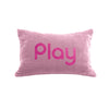 Play Pillow - antique pink / hot pink foil / 12 x 18