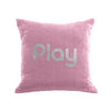 Play Pillow - antique pink / gunmetal foil / 18 x 18