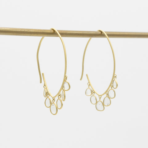 Medium Vertical Baguette Earring | Citrine