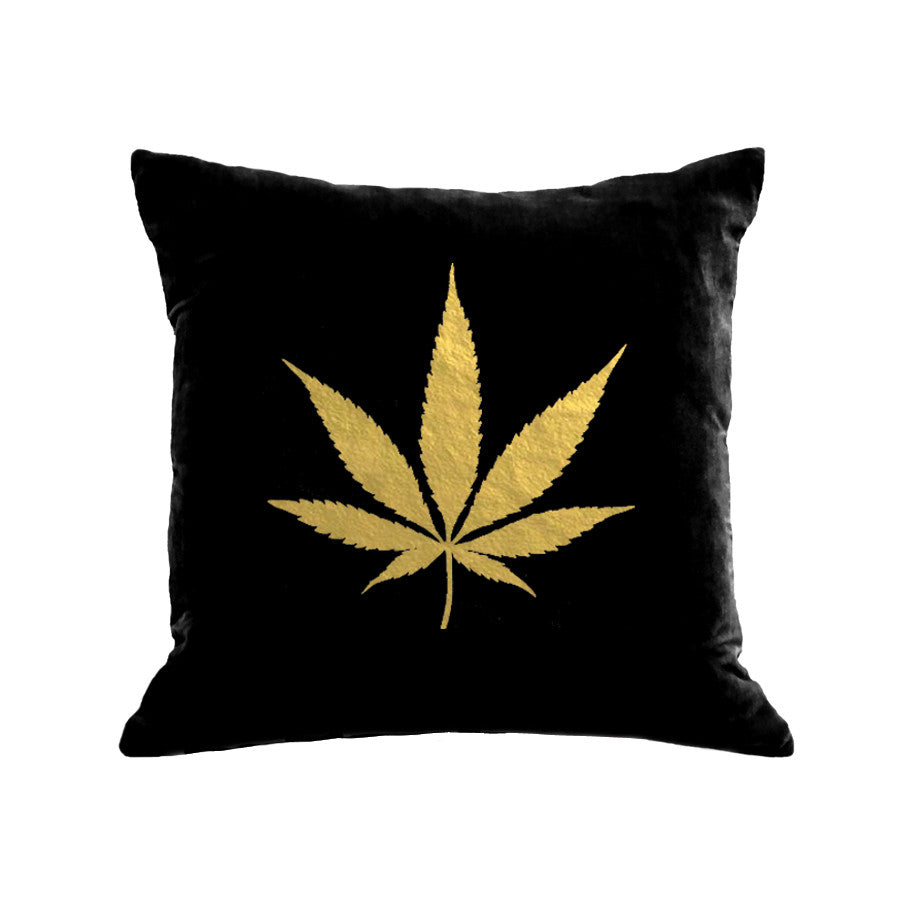 Pot Pillow - black / gold foil