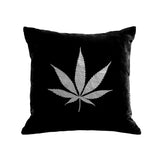 Pot Pillow - black / gunmetal foil