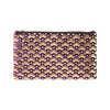 cherry blossom pouch - grape / gold foil