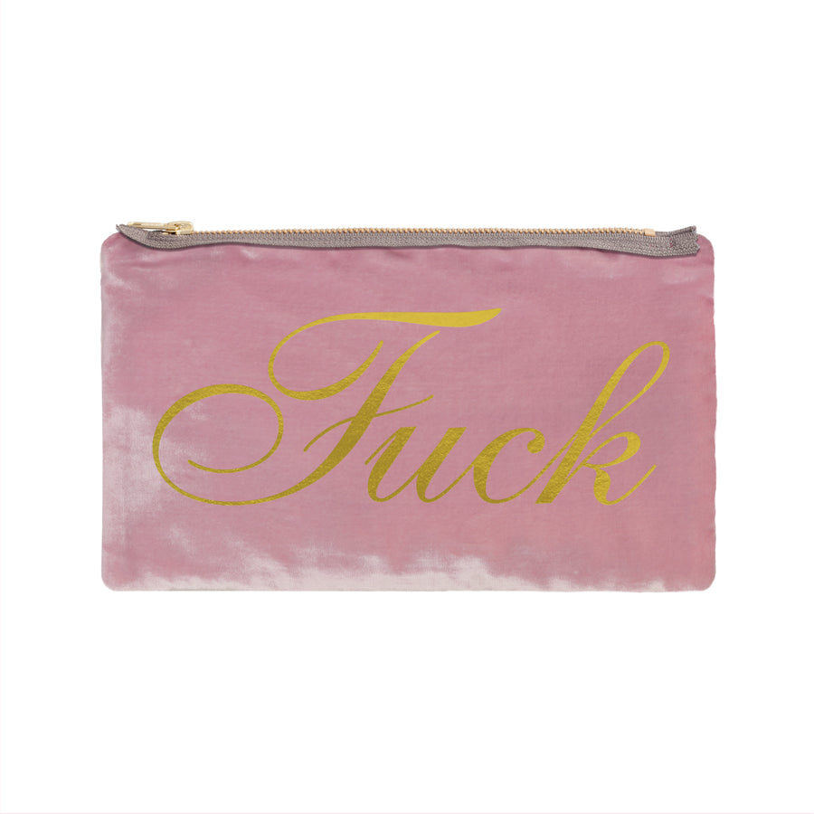 F*ck Pouch - antique pink / gold foil