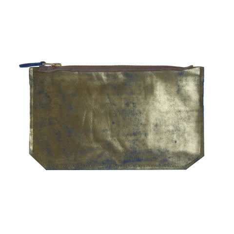 leather skin print pouch