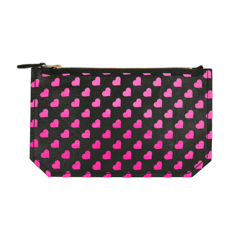 leather pebble print pouch