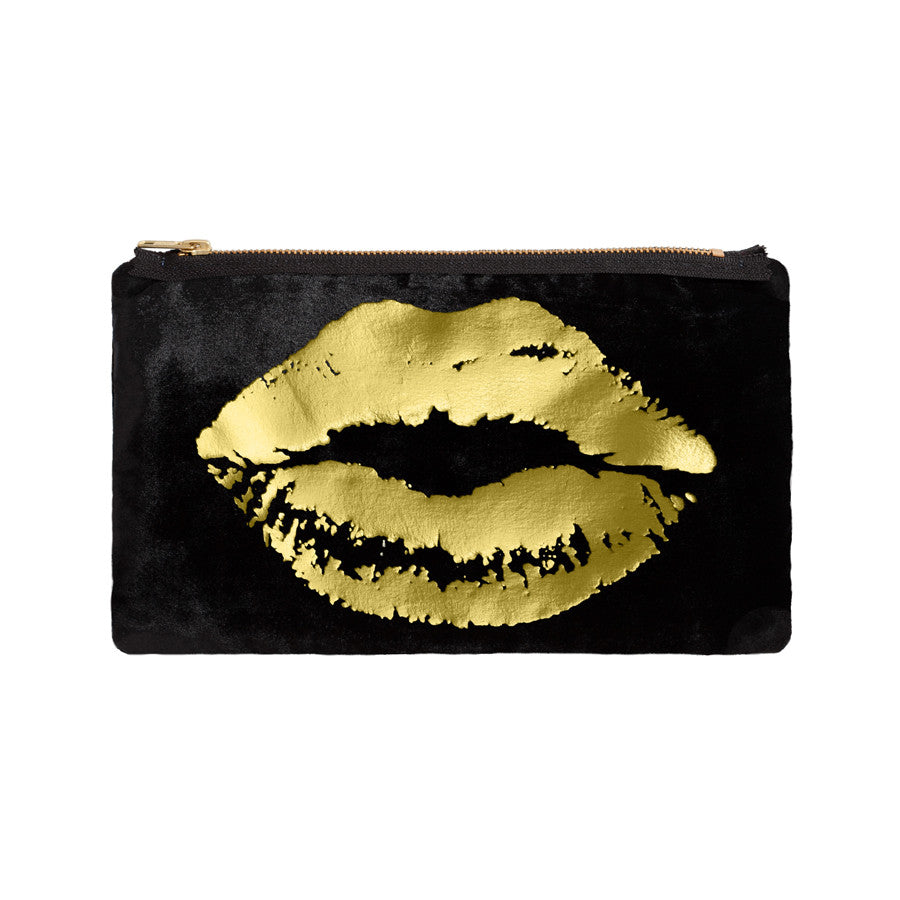 The Latest Expanded Lipstick Pouch Set with Hailey - Black/Gold
