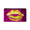 lips pouch - fuchsia / goil foil