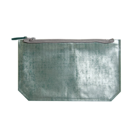 leather gilded print pouch