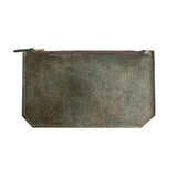 leather skin print pouch