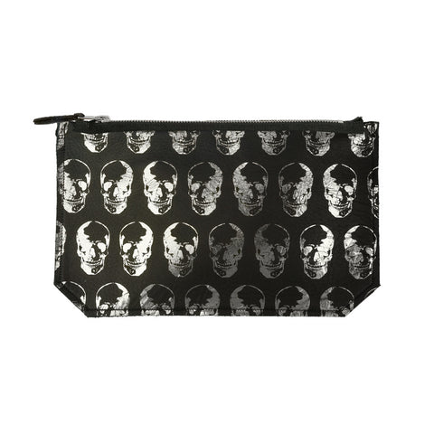 leather skin print pouch