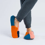 Quattro Ribbed Slippers | Navy-Flame